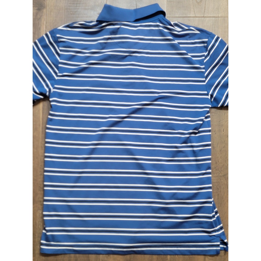 Wrangler 20X Competition Advanced Comfort Blue Striped Polo Shirt Size S - Picture 4 of 4
